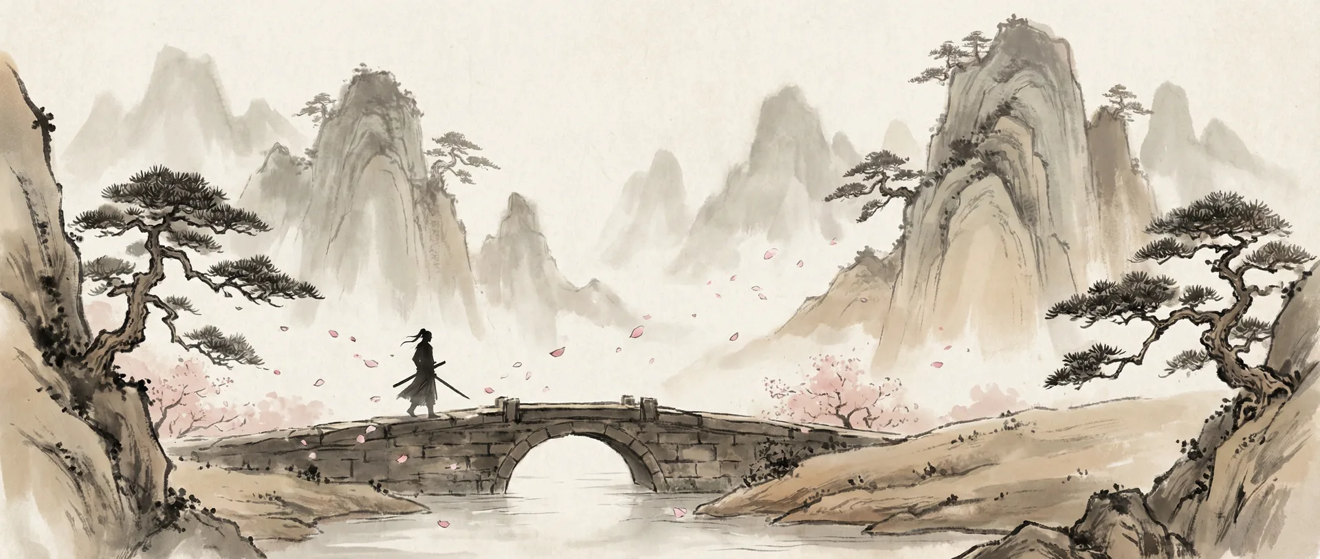 探花郎 - 探花社区 水墨江湖背景